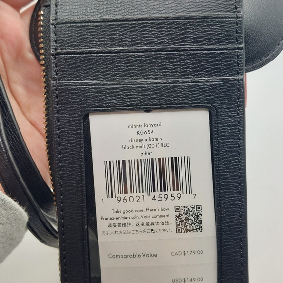 Disney kate spade Minnie crossbody, card case lanyard, jewelry - Picture 5 of 16